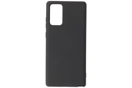 BAOHU Hoesje Geschikt voor de Samsung Galaxy Note 20  - Fashion Color Backcover Telefoonhoesje - Zwart
