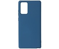 BAOHU Hoesje Geschikt voor de Samsung Galaxy Note 20  - Fashion Color Backcover Telefoonhoesje - Navy