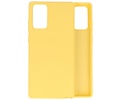 Samsung Note 20 Hoesje Fashion Backcover Telefoonhoesje Geel