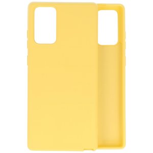 Samsung Note 20 Hoesje Fashion Backcover Telefoonhoesje Geel