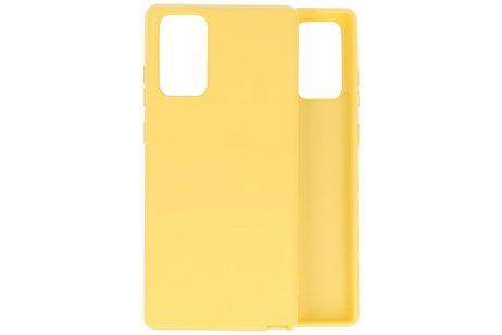 BAOHU Hoesje Geschikt voor de Samsung Galaxy Note 20  - Fashion Color Backcover Telefoonhoesje - Geel