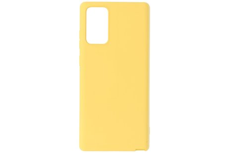 BAOHU Hoesje Geschikt voor de Samsung Galaxy Note 20  - Fashion Color Backcover Telefoonhoesje - Geel