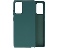 BAOHU Hoesje Geschikt voor de Samsung Galaxy Note 20  - Fashion Color Backcover Telefoonhoesje - Donker Groen