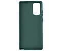 BAOHU Hoesje Geschikt voor de Samsung Galaxy Note 20  - Fashion Color Backcover Telefoonhoesje - Donker Groen