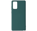 BAOHU Hoesje Geschikt voor de Samsung Galaxy Note 20  - Fashion Color Backcover Telefoonhoesje - Donker Groen
