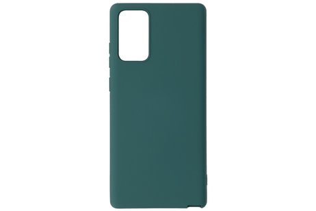 BAOHU Hoesje Geschikt voor de Samsung Galaxy Note 20  - Fashion Color Backcover Telefoonhoesje - Donker Groen