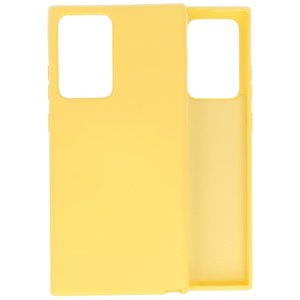BAOHU Hoesje Geschikt voor de Samsung Galaxy Note 20 Ultra  - Fashion Color Backcover Telefoonhoesje - Geel
