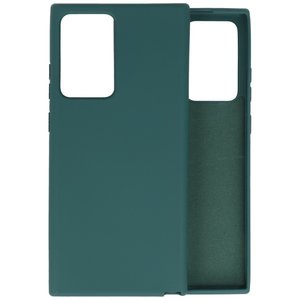 Hoesje Geschikt voor de Samsung Galaxy Note 20 Ultra  - Fashion Color Backcover Telefoonhoesje - Donker Groen