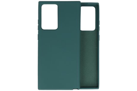 Hoesje Geschikt voor de Samsung Galaxy Note 20 Ultra  - Fashion Color Backcover Telefoonhoesje - Donker Groen