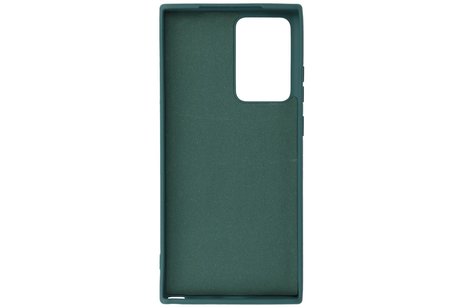 BAOHU Hoesje Geschikt voor de Samsung Galaxy Note 20 Ultra  - Fashion Color Backcover Telefoonhoesje - Donker Groen