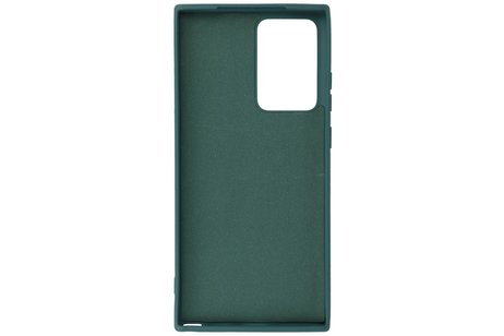 Hoesje Geschikt voor de Samsung Galaxy Note 20 Ultra  - Fashion Color Backcover Telefoonhoesje - Donker Groen