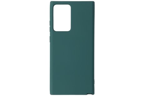 BAOHU Hoesje Geschikt voor de Samsung Galaxy Note 20 Ultra  - Fashion Color Backcover Telefoonhoesje - Donker Groen