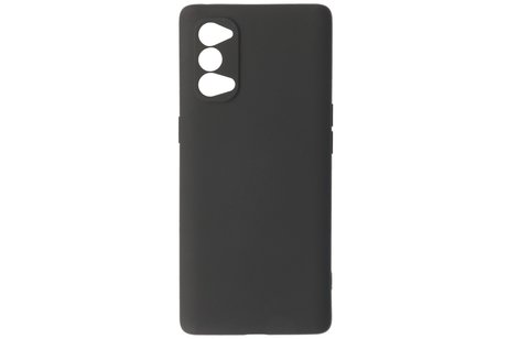 Hoesje Geschikt voor de Oppo Reno 4 Pro 5G  - Fashion Color Backcover Telefoonhoesje - Zwart