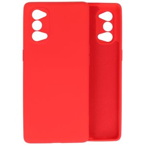 BAOHU Hoesje Geschikt voor de Oppo Reno 4 Pro 5G  - Fashion Color Backcover Telefoonhoesje - Rood