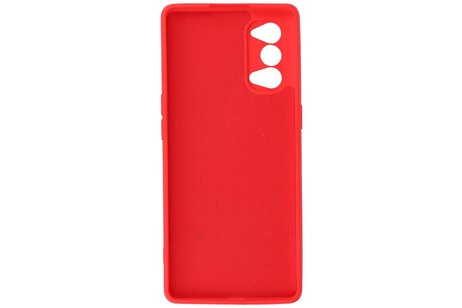 BAOHU Hoesje Geschikt voor de Oppo Reno 4 Pro 5G  - Fashion Color Backcover Telefoonhoesje - Rood