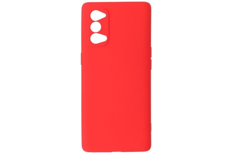 BAOHU Hoesje Geschikt voor de Oppo Reno 4 Pro 5G  - Fashion Color Backcover Telefoonhoesje - Rood