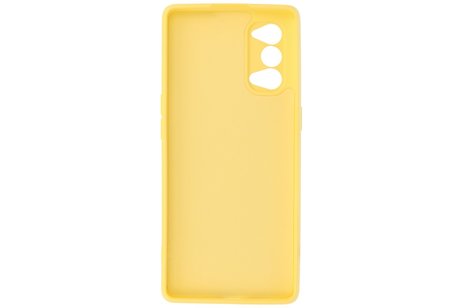 BAOHU Hoesje Geschikt voor de Oppo Reno 4 Pro 5G  - Fashion Color Backcover Telefoonhoesje - Geel