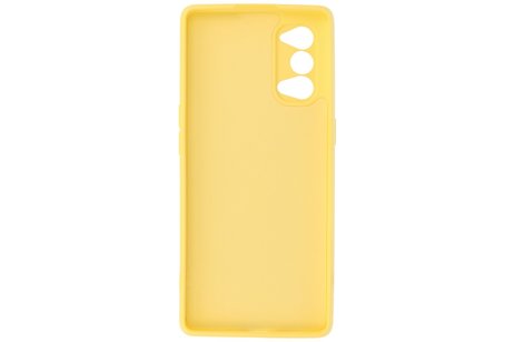 Oppo Reno 4 Pro 5G Hoesje Fashion Backcover Telefoonhoesje Geel