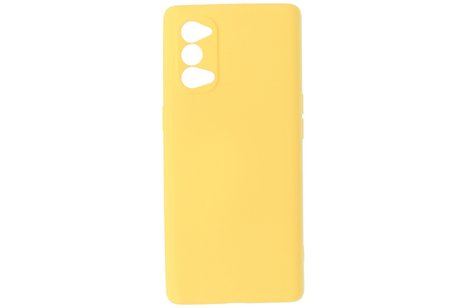 BAOHU Hoesje Geschikt voor de Oppo Reno 4 Pro 5G  - Fashion Color Backcover Telefoonhoesje - Geel