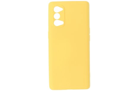 Oppo Reno 4 Pro 5G Hoesje Fashion Backcover Telefoonhoesje Geel