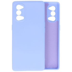 BAOHU Hoesje Geschikt voor de Oppo Reno 4 Pro 5G  - Fashion Color Backcover Telefoonhoesje - Paars