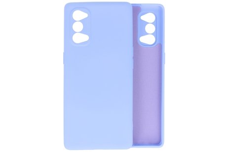 BAOHU Hoesje Geschikt voor de Oppo Reno 4 Pro 5G  - Fashion Color Backcover Telefoonhoesje - Paars