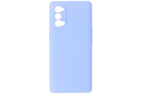 BAOHU Hoesje Geschikt voor de Oppo Reno 4 Pro 5G  - Fashion Color Backcover Telefoonhoesje - Paars