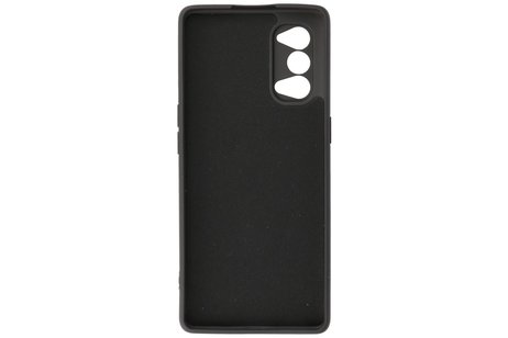 BAOHU Hoesje Geschikt voor de Oppo Reno 4 5G  - Fashion Color Backcover Telefoonhoesje - Zwart