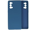 Hoesje Geschikt voor de Oppo Reno 4 5G  - Fashion Color Backcover Telefoonhoesje - Navy