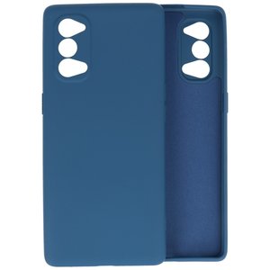 BAOHU Hoesje Geschikt voor de Oppo Reno 4 5G  - Fashion Color Backcover Telefoonhoesje - Navy