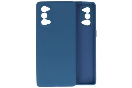 BAOHU Hoesje Geschikt voor de Oppo Reno 4 5G  - Fashion Color Backcover Telefoonhoesje - Navy