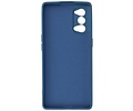 Hoesje Geschikt voor de Oppo Reno 4 5G  - Fashion Color Backcover Telefoonhoesje - Navy