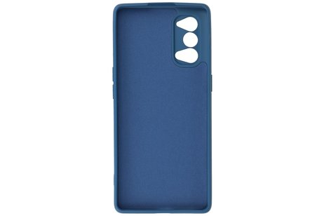 BAOHU Hoesje Geschikt voor de Oppo Reno 4 5G  - Fashion Color Backcover Telefoonhoesje - Navy
