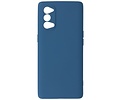 BAOHU Hoesje Geschikt voor de Oppo Reno 4 5G  - Fashion Color Backcover Telefoonhoesje - Navy