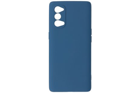 Hoesje Geschikt voor de Oppo Reno 4 5G  - Fashion Color Backcover Telefoonhoesje - Navy