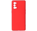 BAOHU Hoesje Geschikt voor de Oppo Reno 4 5G  - Fashion Color Backcover Telefoonhoesje - Rood