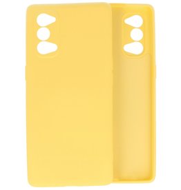 BAOHU Oppo Reno 4 5G Hoesje Fashion Backcover Telefoonhoesje Geel