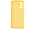 BAOHU Hoesje Geschikt voor de Oppo Reno 4 5G  - Fashion Color Backcover Telefoonhoesje - Geel