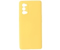 Hoesje Geschikt voor de Oppo Reno 4 5G  - Fashion Color Backcover Telefoonhoesje - Geel