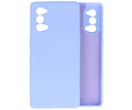 BAOHU Hoesje Geschikt voor de Oppo Reno 4 5G  - Fashion Color Backcover Telefoonhoesje - Paars