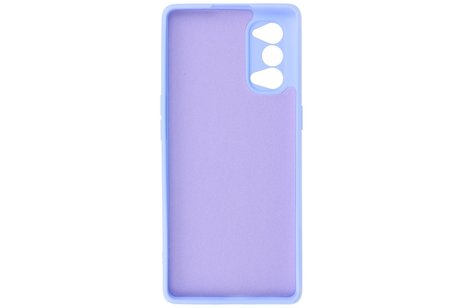 BAOHU Hoesje Geschikt voor de Oppo Reno 4 5G  - Fashion Color Backcover Telefoonhoesje - Paars