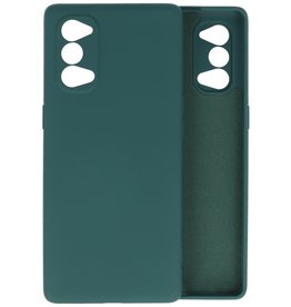 BAOHU Oppo Reno 4 5G Hoesje Fashion Backcover Telefoonhoesje Donker Groen