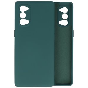 BAOHU Hoesje Geschikt voor de Oppo Reno 4 5G  - Fashion Color Backcover Telefoonhoesje - Donker Groen