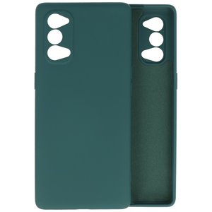 Oppo Reno 4 5G Hoesje Fashion Backcover Telefoonhoesje Donker Groen