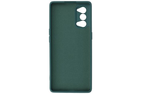 Oppo Reno 4 5G Hoesje Fashion Backcover Telefoonhoesje Donker Groen