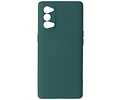 BAOHU Hoesje Geschikt voor de Oppo Reno 4 5G  - Fashion Color Backcover Telefoonhoesje - Donker Groen