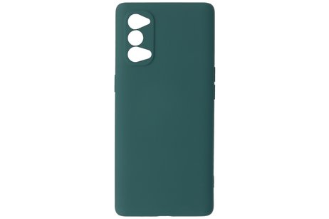 Oppo Reno 4 5G Hoesje Fashion Backcover Telefoonhoesje Donker Groen