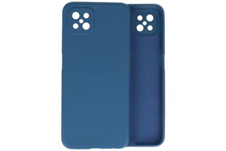BAOHU Hoesje Geschikt voor de Oppo Reno 4 Z & Oppo A92s  - Fashion Color Backcover Telefoonhoesje - Navy