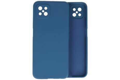 Hoesje Geschikt voor de Oppo Reno 4 Z & Oppo A92s  - Fashion Color Backcover Telefoonhoesje - Navy