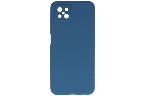 BAOHU Hoesje Geschikt voor de Oppo Reno 4 Z & Oppo A92s  - Fashion Color Backcover Telefoonhoesje - Navy